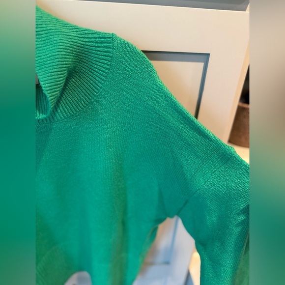 NWT a new day Vibrant Green Cowl Neck Dropped Shoulder Sweater SZ L - Picture 12 of 13